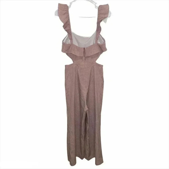 Ale by Alessandra Gingham Ruffle Wide Leg Jumpsuit - Picture 6 of 8